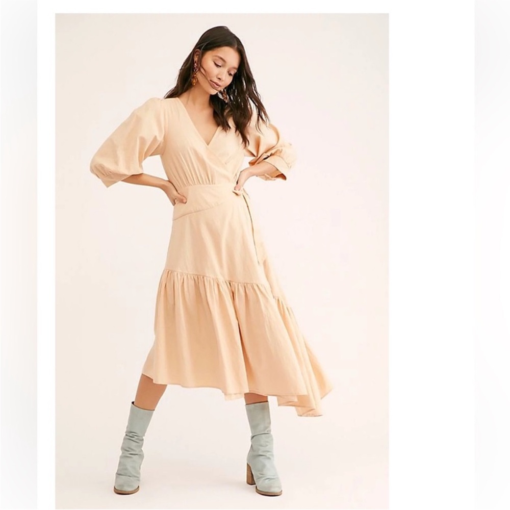 Free People Don’t Mind If You Do Midi Wrap Dress Size XS